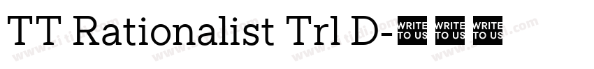 TT Rationalist Trl D字体转换